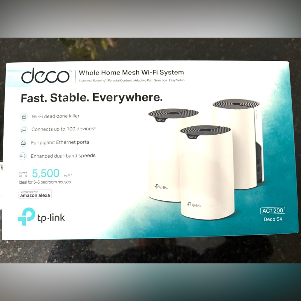 TP-Link DECO- Whole Home Mesh Wi-Fi System (covers up to 5,500 sq ft.)